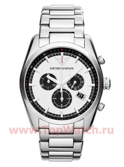 armani white face watch